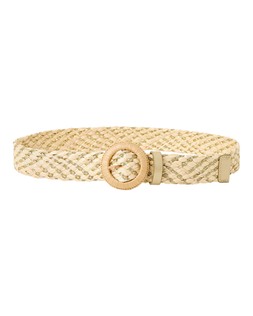 Oliver Bonas Gold and Natural Woven Belt £28