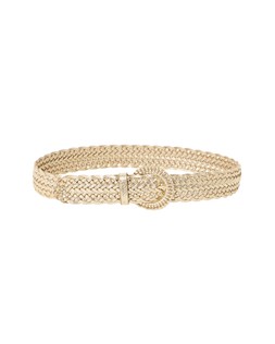 Oliver Bonas Gold PU Weave Belt £32