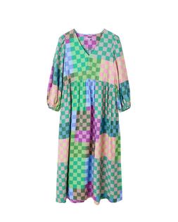 Oliver Bonas Green Anderson Check Midi Dress £80