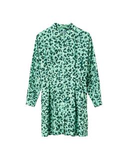 Oliver Bonas Green Animal Print Mini Shirt Dress £75