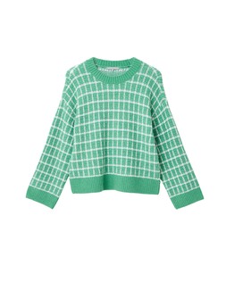 Oliver Bonas Green Check Crew Neck Jumper £60