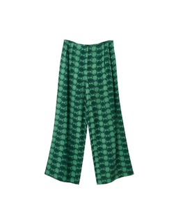 Oliver Bonas Green Circle Print Pleat Wide Leg Trouser £70