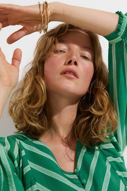 Oliver Bonas Green Stripe Mini Dress £75.00 - Gold Woven Leather Mary Jane £75.00 - Noa Scalloped Large Gold Tone Hoops £22.00 - Noa Scalloped Edge Bangle Set of 3 £28 (11)