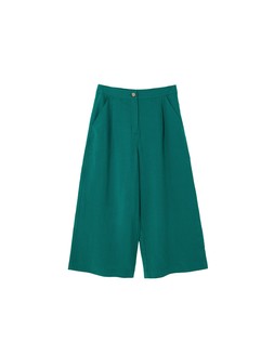 Oliver Bonas Green Wide Leg Crop Pull on Trouser £68