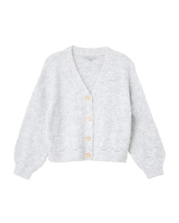 Oliver Bonas Grey Pointelle V Neck Cardi £60