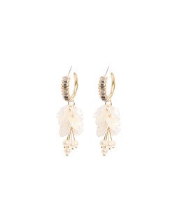 Oliver Bonas Hannah Faux Pearl & Shell Statement Hoops £26
