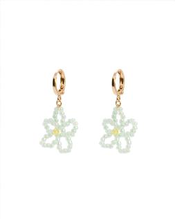Oliver Bonas Joey Beaded Flower Drop Earrings £14