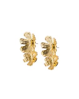 Oliver Bonas June Double Tier Textured Flower Drop Earrings £19.50