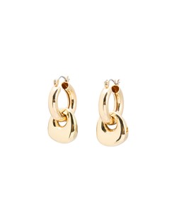 Oliver Bonas Kennedy Fob Pendant Gold Tone Hoops £19.50