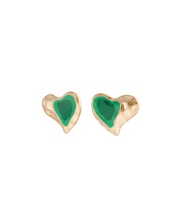 Oliver Bonas Kiera Resin Inlay Warped Heart Stud Earrings £14