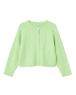 Oliver Bonas Lime Fluffy Cable Cardi £60