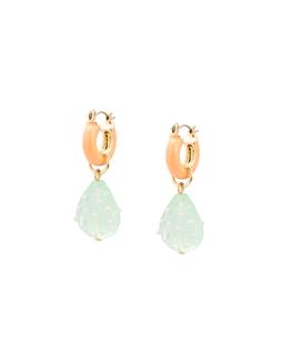 Oliver Bonas Loana Enamel Hoop & Bead Drop Earrings £18