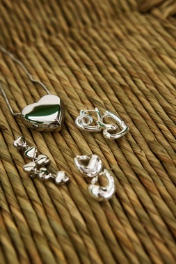 Oliver Bonas Mary Mini Chunky Silver Hoops £16 (1)