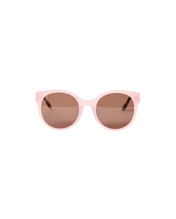 Oliver Bonas Milky Pink Faux Torte Arm Round Acetate Sunglasses £55