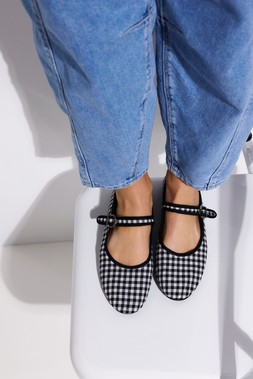 Oliver Bonas Moi London Black Gingham Mary Jane £84.00