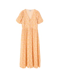 Oliver Bonas Orange Sol Print Midi Dress £80