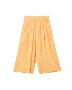 Oliver Bonas Orange Sun Print Wide Leg Crop Trouser £65