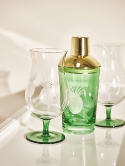 Oliver Bonas Pineapple Cocktail Glasses Set of Two £19.50 - Pineapple Cocktail Shaker £24.50