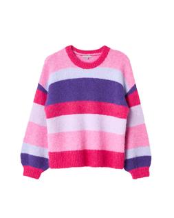 Oliver Bonas Pink And Purple Fluffy Stripe Jumper £60