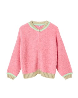 Oliver Bonas Pink Boucle Bomber £65