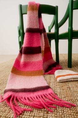 Oliver Bonas Pink Orange Brown Stripe Scarf £38 - Oliver Bonas Cream Orange Stripe Beanie £24 (1)