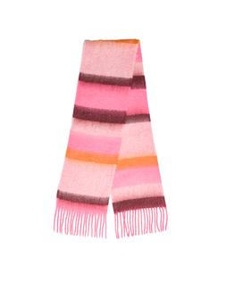 Oliver Bonas Pink Orange Brown Stripe Scarf £38