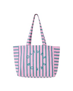Oliver Bonas Pink Stripe Fabric Shopper £22