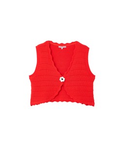 Oliver Bonas Red Scallop Edge Waistcoat £55