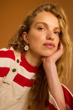 Oliver Bonas Red Wide Stripe Top £45 - Oliver Bonas Ecru Cord Dungaree £85 (10)
