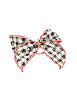 Oliver Bonas Ridley Black & White Broderie Check Bow Elastic £12.50