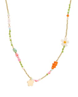 Oliver Bonas Tatia Flower & Bead Necklace £24