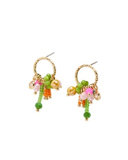 Oliver Bonas Tatiana Bead Cluster Loop Stud Earrings £16.50