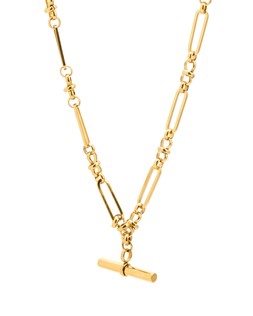 Oliver Bonas Toni T-Bar Pendant Stainless Steel Chunky Chain Necklace £38