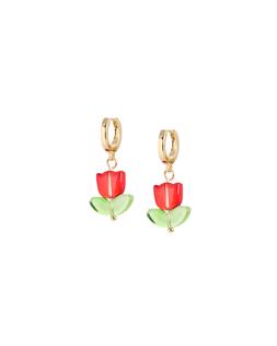 Oliver Bonas Tullia Tulip Bead Drop Huggies £16.50
