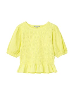 Oliver Bonas Yellow Shirring Woven Mixed Top £45