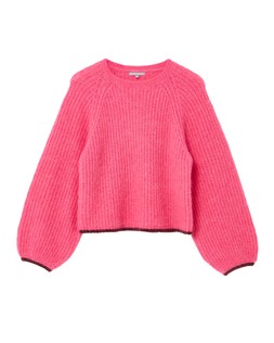 Pink & Burgundy Trim Knitted Jumper £65
