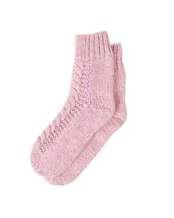 Pink Cable Shimmer Cosy Socks £18