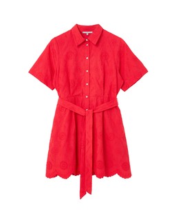 Red 3D Broderie Shirt Dress £80
