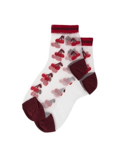 Red Cherry Sheer Ankle Socks £8.50