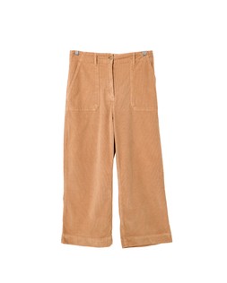 Sand Corduroy Cropped Wide Leg Trousers £70