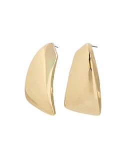 Scottie Shiny Gold Tone Curved Large Hoop Earrings £19.5