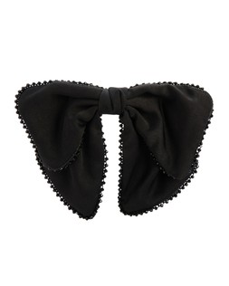 Selena Beaded Black Barrette Hair Bow £22.5