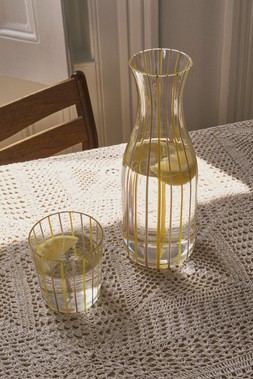 Shrimps x Oliver Bonas Striped Glass Carafe £29.50