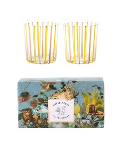 Shrimps x Oliver Bonas Striped Glass Tumblers Set of Two £24.50 1917840