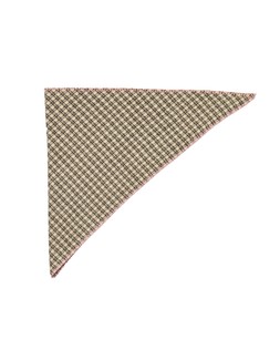 Triangle Check Scarf With Pink Stitch Trim £28