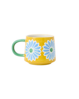Yellow & Blue Flower Ceramic Mug £12.5