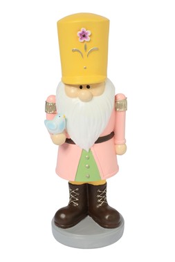 B&M GARDEN SS26 // GARDEN LIFE // NUTCRACKER GONK ORNAMENT - YELLOW & PINK // £8 //