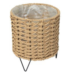 B&M GARDEN SS26 // NATURAL GARDEN // NATURAL PLANTER ON STAND // £15 //