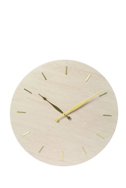 B&M GARDEN SS26 // NATURAL GARDEN // METAL NEUTRAL MARBLE CLOCK // £15 //
