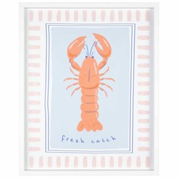 B&M HOME SS26 // ISLE LIFE - LIMITED TIME ONLY // PRINTED WALL ART 40X50CM - LOBSTER // £5 //